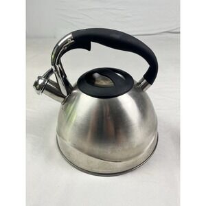 Masterclass Premium  Whistling Tea Kettle Bouilloire Sifflante 2.6 QT Gray Black
